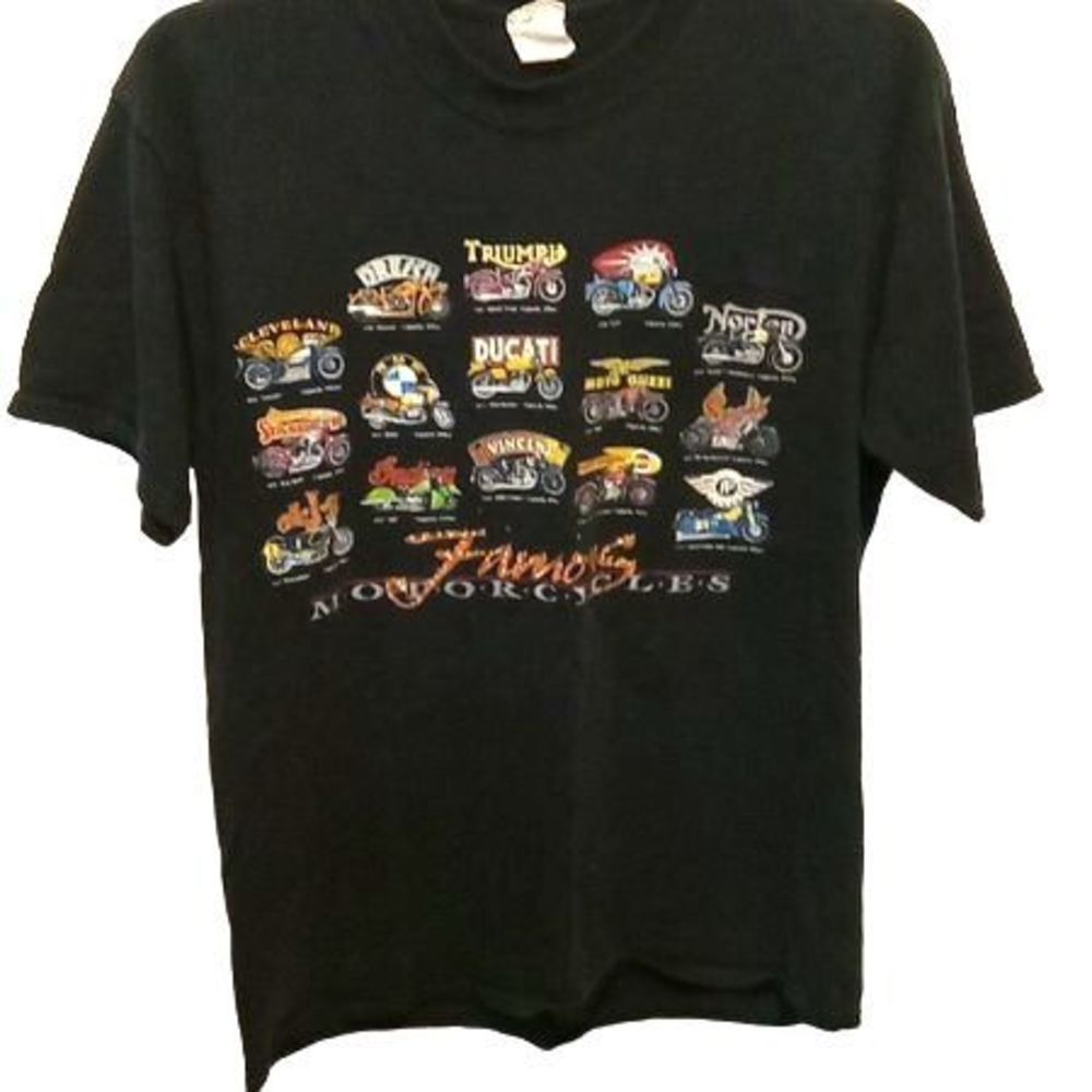 Famous Motorcycles Black T-shirt‎